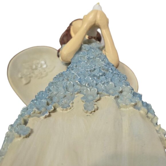 Angel Figurine Holding Dove Flower Dress 10 Inch Valerie Parr Hill QVC - Picture 10 of 16